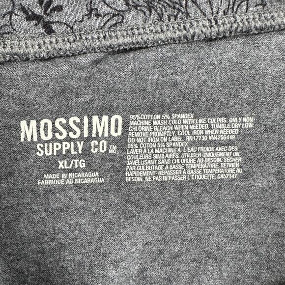 Mossimo Supply Co Grey Floral Print‎ Pattern Cotton Stretch Modern Leggings XL - Picture 3 of 6
